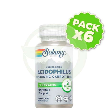 Pack 6x Acidophilus Plus 30 Cápsulas Solaray