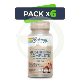 Pack 6x Mushroom Complete 60 Cápsulas Solaray