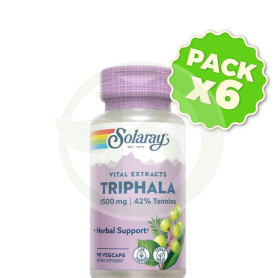 Pack 6x Triphala 500Mg. 60 Cápsulas Solaray