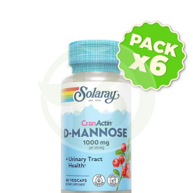 Pack 6x D-Manose Cranactin 60 Cápsulas Solaray