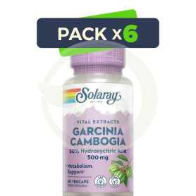 Pack 6x Garcinia Cambogia 500Mg. 60 Cápsulas Solaray