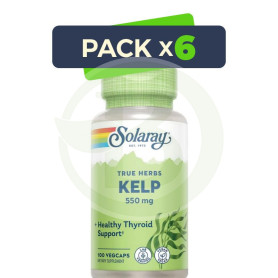 Pack 6x Kelp 550Mg. 100 Cápsulas Vegetales Solaray