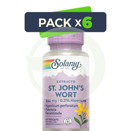 Pack 6x St.Johns Wort 60 Cápsulas Solaray