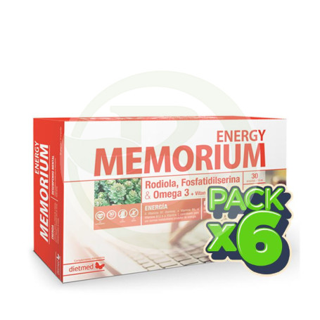 Pack 6x Memorium Energy Omega 3 30 Ampollas Dietmed
