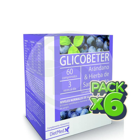 Pack 6x Glicobeter 60 Comprimidos Dietmed