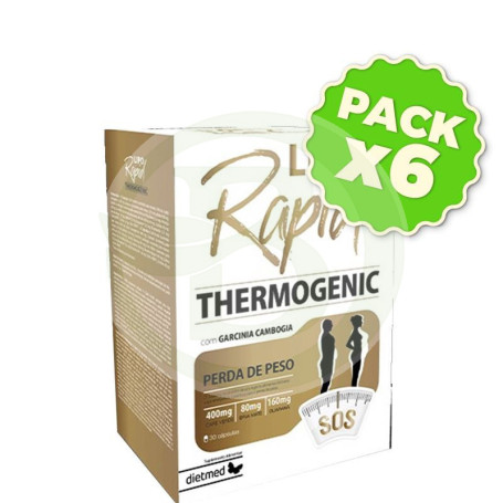 Pack 6x Liporapid Thermogenic 30 Cápsulas Dietmed