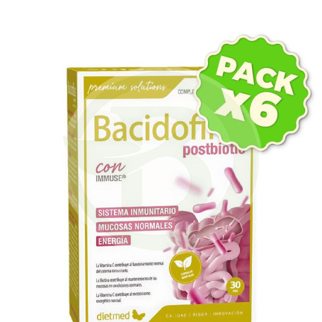 Pack 6x Bacidofilus Postbiotic 30 Cápsulas Dietmed