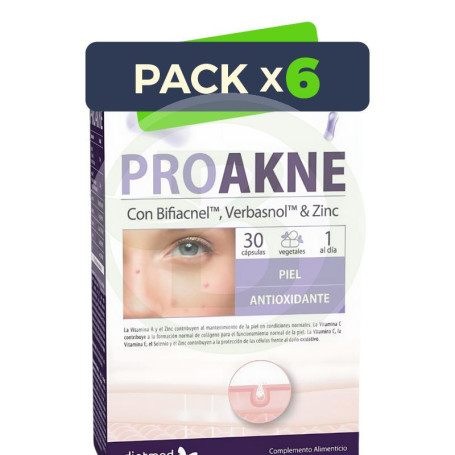 Pack 6x Proakne 30 Cápsulas Dietmed
