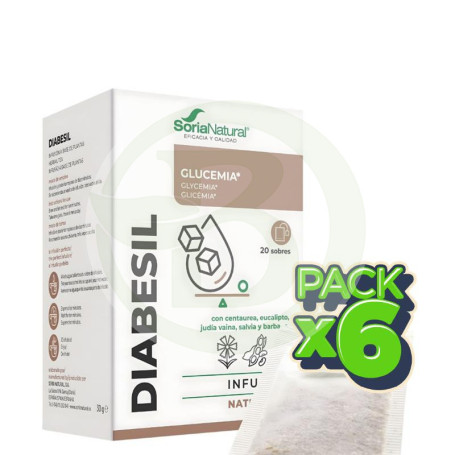 Pack 6x Natusor 15 Diabesil 20 Filtros Soria Natural