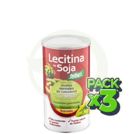 Pack 3x Lecitina Bote 400Gr. Santiveri