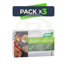 Pack 3x Picolinate de Chrome 40 Gélules Santiveri