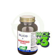 Pack 3x Silicium avec Magnésium Marin 60 Gélules Santiveri