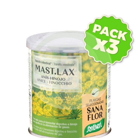 Pack 3x Sanaflor Mast-Lax Gases 65Gr. Santiveri