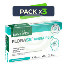 Pack 3x Florase Ansia Plus 30 Gélules Santiveri