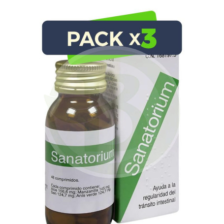 Pack 3x Sanatorium 48 Comprimidos Santiveri