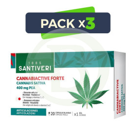 Pack 3x Cannabiactive Forte 20 Cápsulas Blandas Santiveri