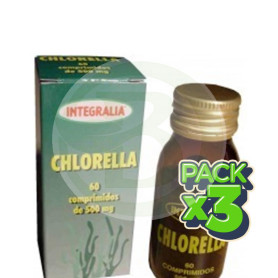 Pack 3x Chlorella 60 comprimidos Integralia