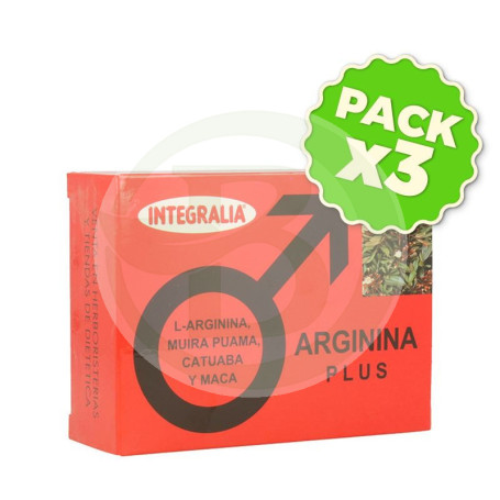 Pack 3x Arginina Plus 60 Cápsulas Integralia