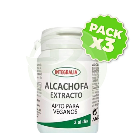 Pack 3x Extracto De Alcachofa 60 Cápsulas Integralia