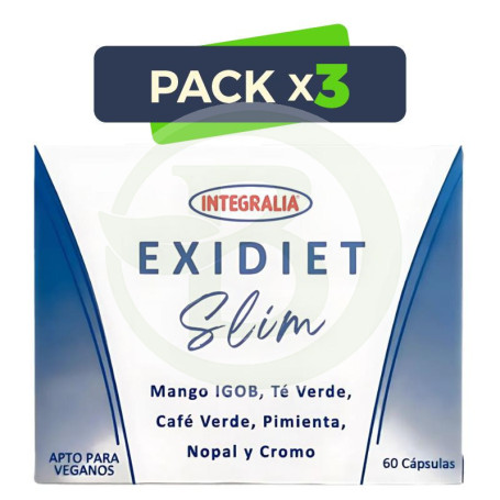 Pack 3x Exidiet Slim 60 Cápsulas Integralia