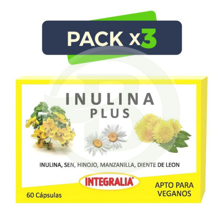 Pack 3x Inulina Plus 60 Cápsulas Integralia