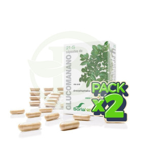 Pack 2x Cápsulas 21-S Glucomanano 60 Cápsulas Soria Natural