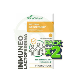 Pack 2x Inmuneo Lactoferrina 36 Comprimés Soria Natural