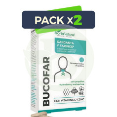 Pack 2x Bucofar 36 Comprimés à Croquer Soria Natural