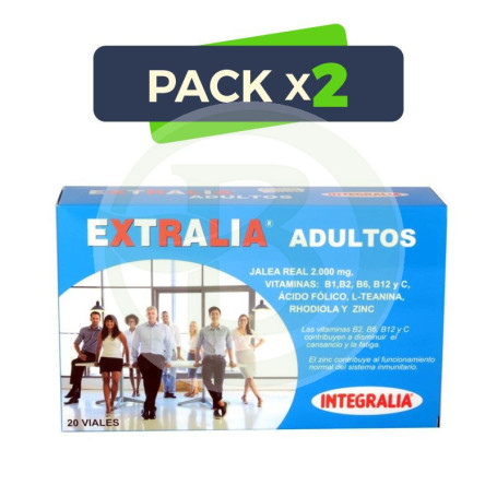 Pack 2x Extralia Adultos 20 Viales Integralia