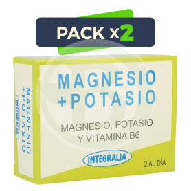 Pack 2x Magnesio + Potasio 120 Cápsulas Integralia