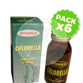Pack 6x Chlorella 60 comprimidos Integralia