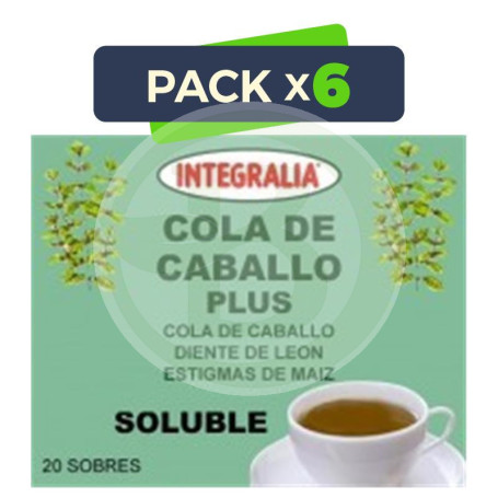 Pack 6x Cola de Caballo Plus Soluble 20 Sobres Integralia