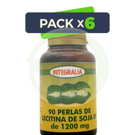 Pack 6x Lecitina De Soja 1200 90 Perlas Integralia