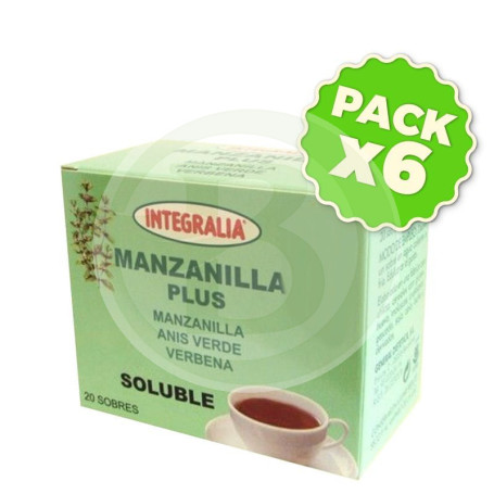Pack 6x Manzanilla Plus 20 Sobres Integralia