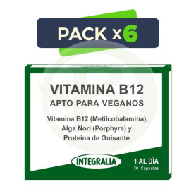 Pack 6x Vitamina B12 Vegana 30 Capsulas Integralia