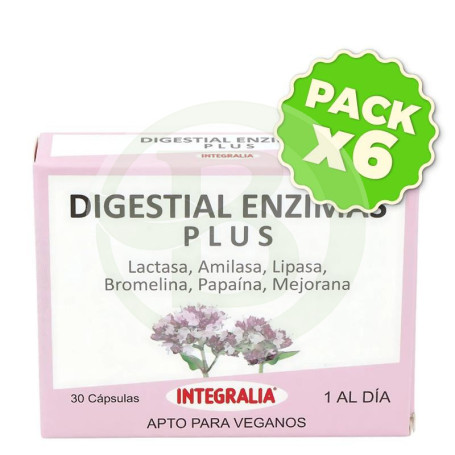 Pack 6x Digestial Enzimas Plus 30 Cápsulas Integralia