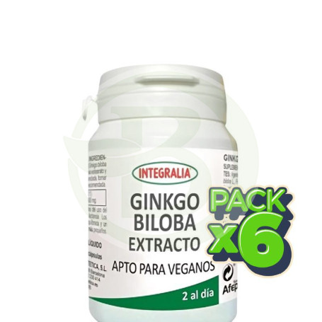 Pack 6x Extracto De Ginkgo 60 Cápsulas Integralia