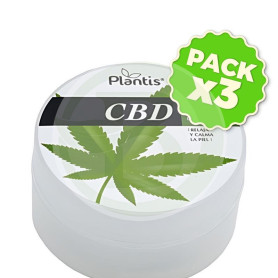 Pack 3x Cbd Crema De Cáñamo 50 Ml Plantis
