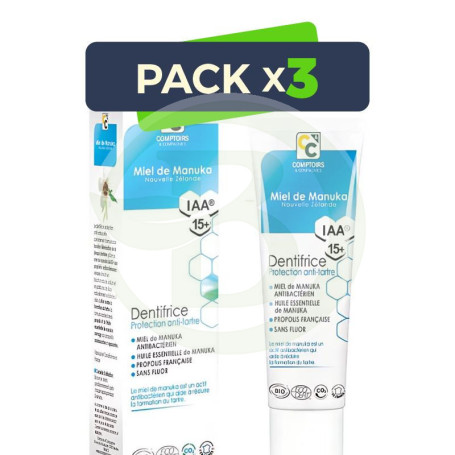 Pack 3x Dentífrico Anti-Placa con Miel De Manuka Comptoirs & Compagnies