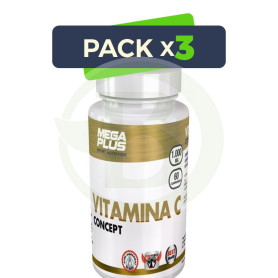 Pack 3x Vitamina C Concept 60 Comprimidos Megaplus