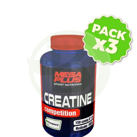 Pack 3x Creatine Comprimidos Masticables 150 Comprimidos Megaplus