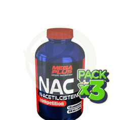 Pack 3x Nac N-Acetilcisteina Competition 120 Comprimés Megaplus