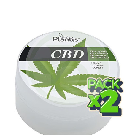 Pack 2x Cbd Crema De Cáñamo 50 Ml Plantis