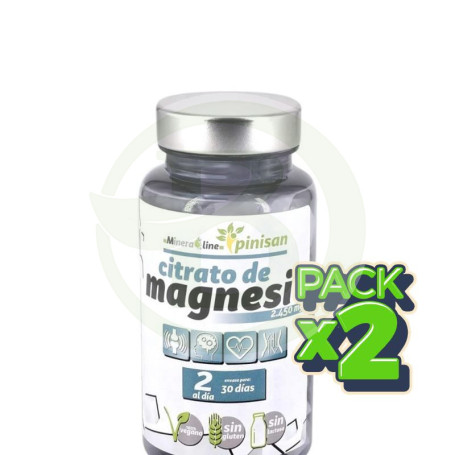 Pack 2x Citrato De Magnesio 60 Capsulas Pinisan