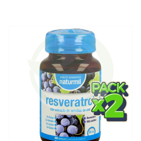 Pack 2x Resveratrol 60 Cápsulas Naturmil