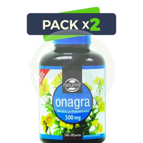 Pack 2x Onagra 500Mg. 340+80 Perlas Naturmil