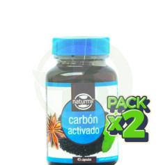 Pack 2x Charbon Actif Composé 45 Gélules Naturmil