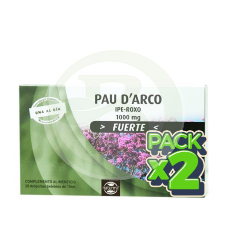 Pack 2x Pau D´Arco Fuerte 20 Ampollas 15Ml. Naturmil