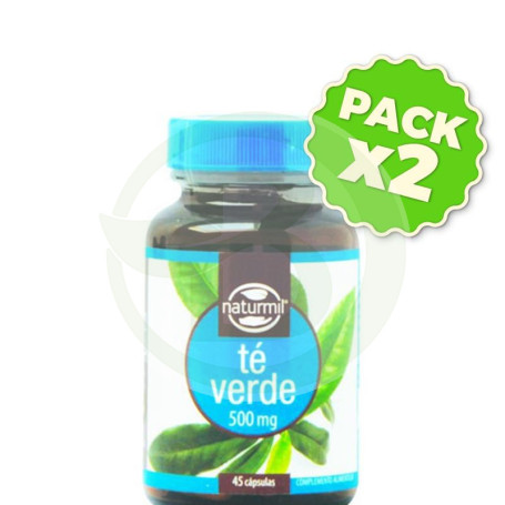 Pack 2x Té Verde 500Mg. 45 Cápsulas Naturmil