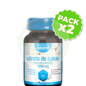Pack 2x Citrato De Calcio 1000Mg 120 Comprimidos Naturmil